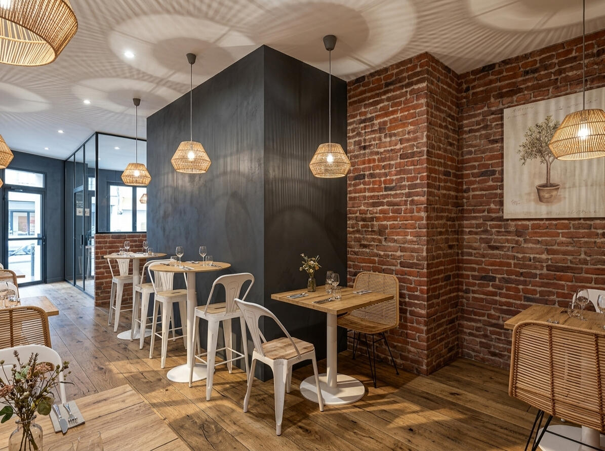 Décoration d'un restaurant en Alsace - architecte d'interieur decoratrice valerie j brisvalter - vb design d'espaces Colmar